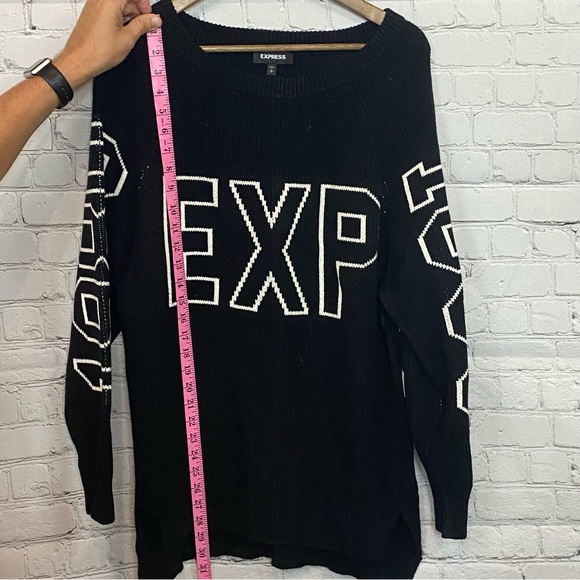 Express black and white logo sweater - Picture 7 of 7